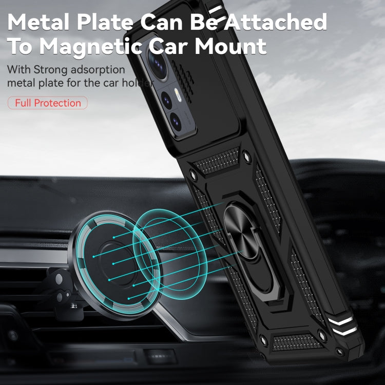 Custodia per telefono con supporto per camshield scorrevole, For Xiaomi 12 Pro, For Xiaomi 12, For Xiaomi 11 Lite