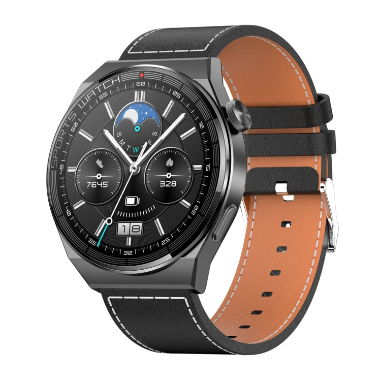 KT62 Smart Watch con schermo rotondo TFT da 1,36 pollici supporta chiamate Bluetooth/monitoraggio dell'ossigeno nel sangue, Silicone Strap, Leather Strap, Steel Strap