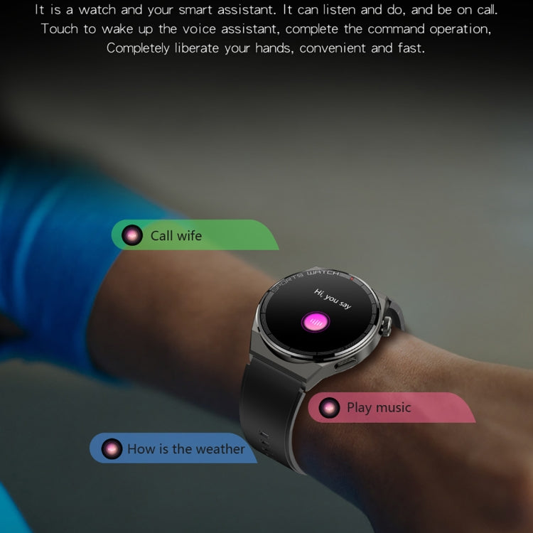 KT62 Smart Watch con schermo rotondo TFT da 1,36 pollici supporta chiamate Bluetooth/monitoraggio dell'ossigeno nel sangue, Silicone Strap, Leather Strap, Steel Strap