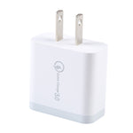 Caricabatterie rapido USB QC3.0, spina americana