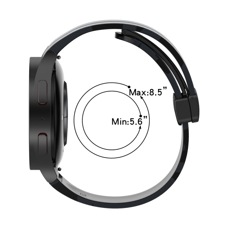 Cinturino in silicone mimetico con chiusura magnetica, For Samsung Galaxy Watch5 / 5 Pro / Watch 4 / 4 Classic