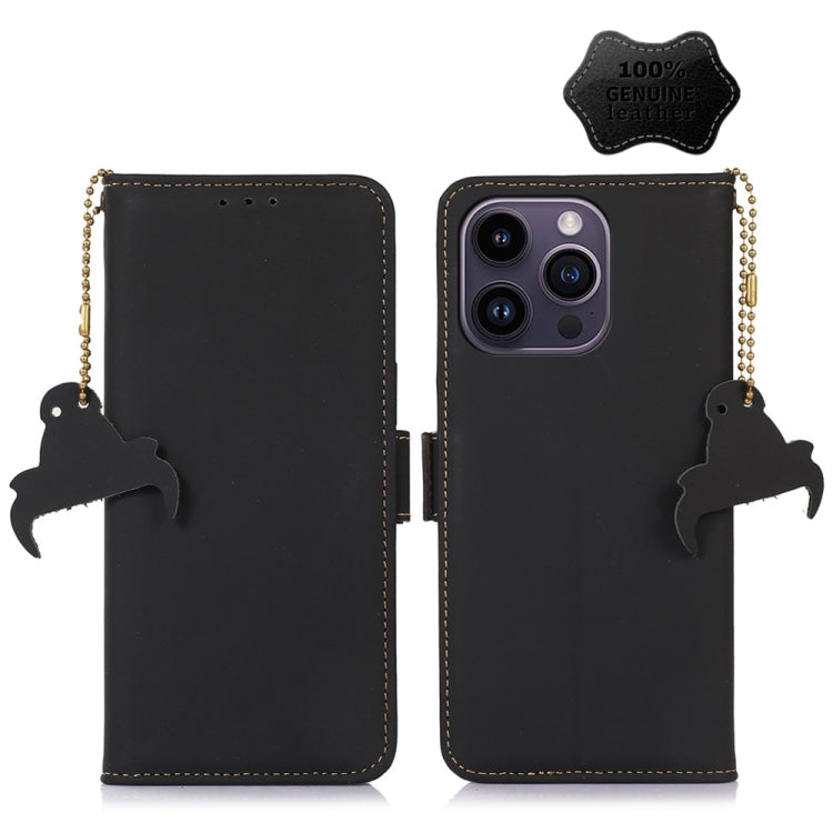 Custodia in pelle magnetica RFID per iPhone 15 e 16