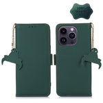 Custodia in pelle magnetica RFID per iPhone 15 e 16