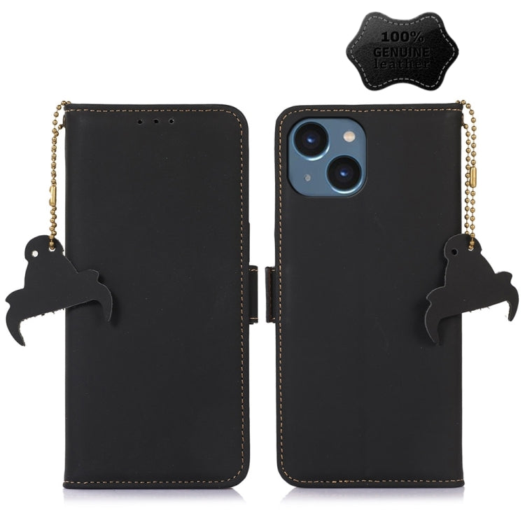 Custodia in pelle magnetica RFID per iPhone 15 e 16