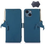 Custodia in pelle magnetica RFID per iPhone 15 e 16