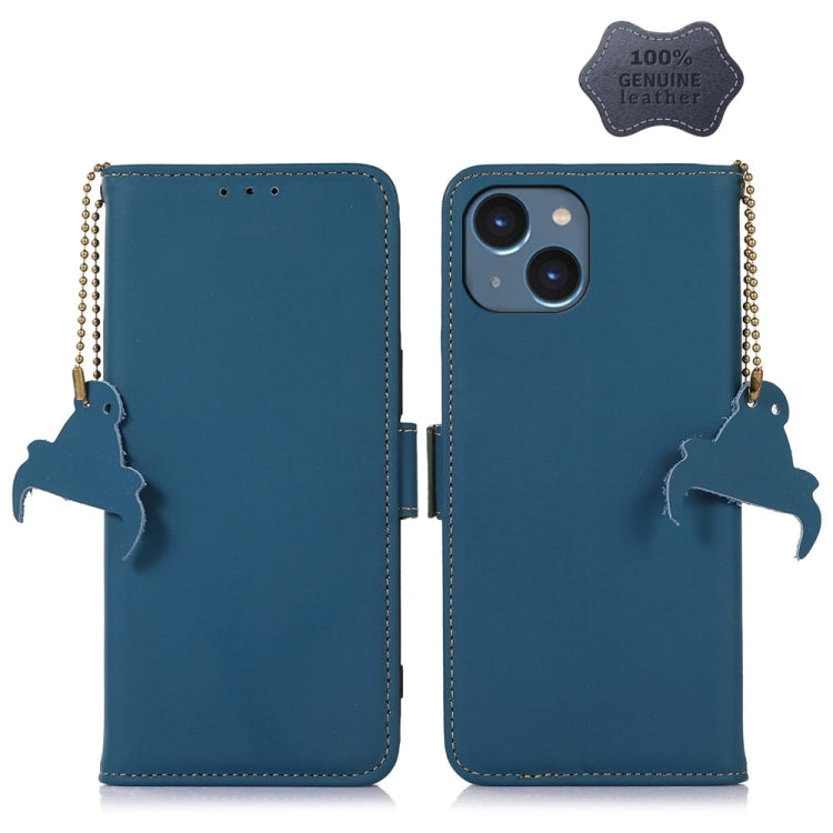 Custodia in pelle magnetica RFID per iPhone 15 e 16
