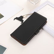 Custodia in pelle magnetica RFID per iPhone 16 e 15