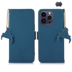 Custodia in pelle magnetica RFID per iPhone 15 e 16