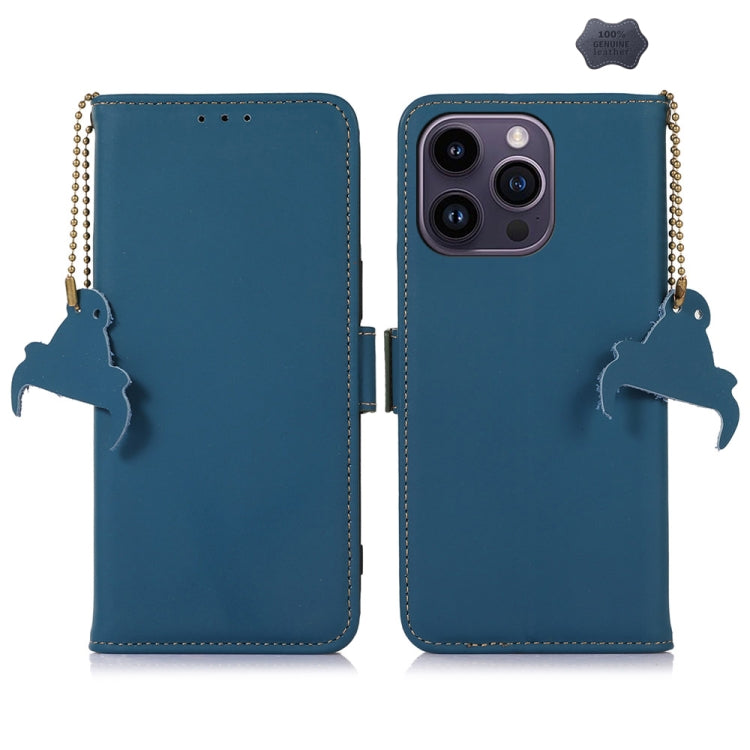 Custodia in pelle magnetica RFID per iPhone 15 e 16