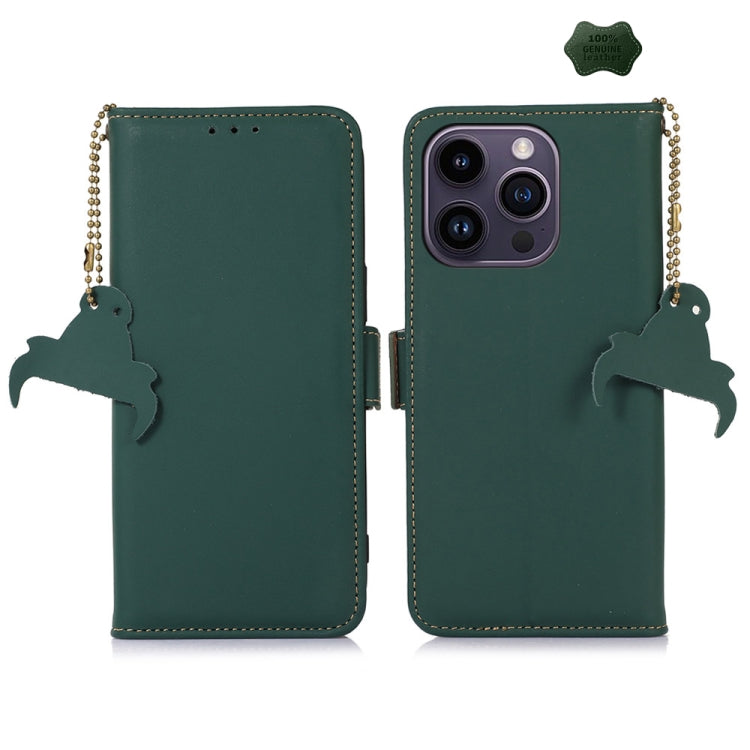 Custodia in pelle magnetica RFID per iPhone 15 e 16