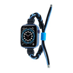 Cinturino per orologio in nylon con cordoncino intrecciato a forma di fagiolo in silicone, For Apple Watch 9 41mm, For Apple Watch 7 41mm, For Apple Watch 7 45mm