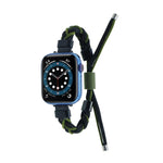 Cinturino per orologio in nylon con cordoncino intrecciato a forma di fagiolo in silicone, For Apple Watch 9 41mm, For Apple Watch 7 41mm, For Apple Watch 7 45mm