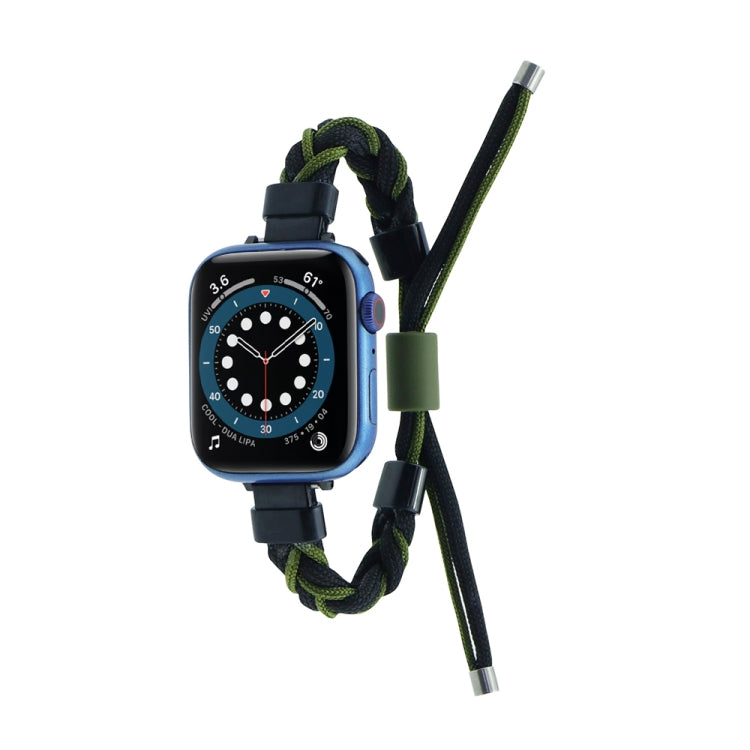Cinturino per orologio in nylon con cordoncino intrecciato a forma di fagiolo in silicone, For Apple Watch SE 40mm, For Apple Watch SE 44mm, For Apple Watch 6 40mm
