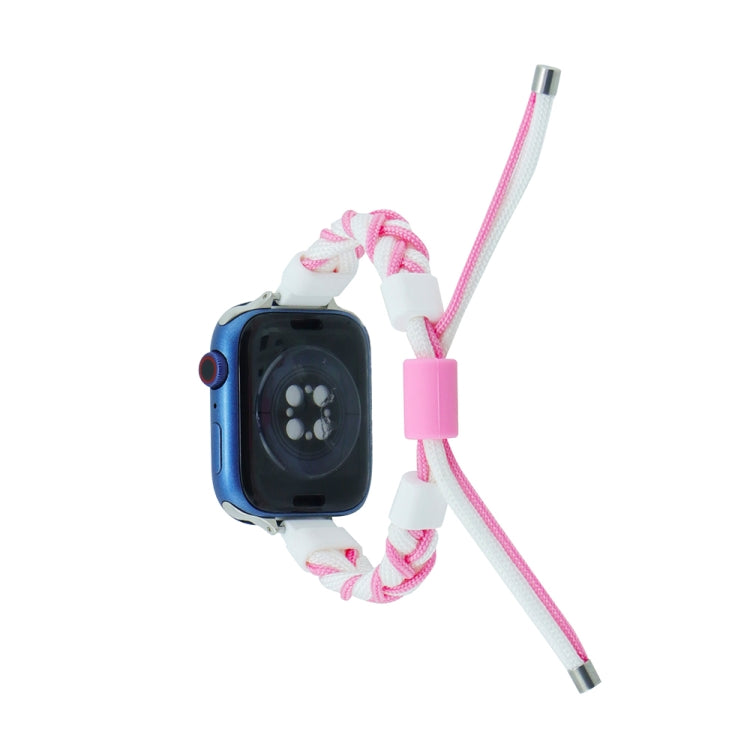 Cinturino per orologio in nylon con cordoncino intrecciato a forma di fagiolo in silicone, For Apple Watch 4 44mm, For Apple Watch 4 40mm, For Apple Watch 3 38mm