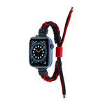 Cinturino per orologio in nylon con cordoncino intrecciato a forma di fagiolo in silicone, For Apple Watch 4 44mm, For Apple Watch 4 40mm, For Apple Watch 3 38mm