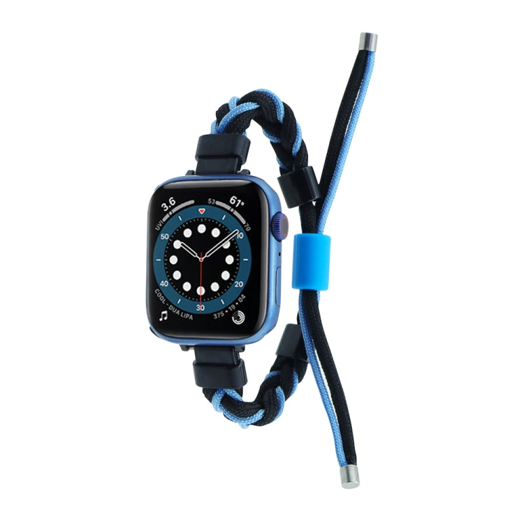 Cinturino per orologio in nylon con cordoncino intrecciato a forma di fagiolo in silicone, For Apple Watch 4 44mm, For Apple Watch 4 40mm, For Apple Watch 3 38mm