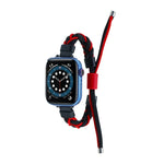 Cinturino per orologio in nylon con cordoncino intrecciato a forma di fagiolo in silicone, For Apple Watch SE 2023 40mm, For Apple Watch 8 45mm, For Apple Watch Ultra 2 49mm