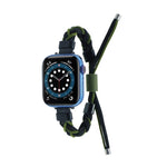 Cinturino per orologio in nylon con cordoncino intrecciato a forma di fagiolo in silicone, For Apple Watch SE 2023 40mm, For Apple Watch 8 45mm, For Apple Watch Ultra 2 49mm