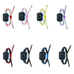 Cinturino per orologio in nylon con cordoncino intrecciato a forma di fagiolo in silicone, For Apple Watch 3 42mm, For Apple Watch 2 42mm, For Apple Watch 2 38mm
