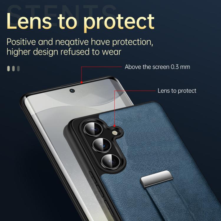 Custodia in pelle PU per Samsung Galaxy S24+ 5G con anello