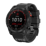 Cinturino per orologio in silicone con fibbia in acciaio nero a vite, For Garmin Forerunner 965 / 955 / 945 / 935