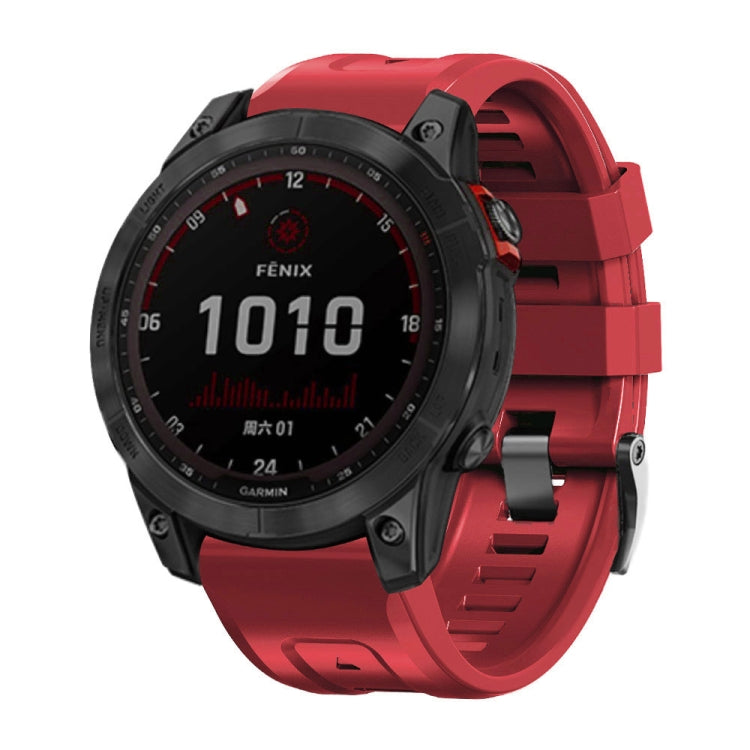 Cinturino per orologio in silicone con fibbia in acciaio nero a vite, For Garmin Forerunner 965 / 955 / 945 / 935