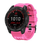 Cinturino per orologio in silicone con fibbia in acciaio nero a vite, For Garmin Tactix 7 Pro / Fenix 7X  / 6X Pro