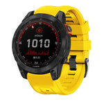 Cinturino per orologio in silicone con fibbia in acciaio nero a vite, For Garmin Tactix 7 Pro / Fenix 7X  / 6X Pro