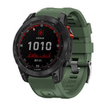 Cinturino per orologio in silicone con fibbia in acciaio nero a vite, For Garmin Tactix 7 Pro / Fenix 7X  / 6X Pro
