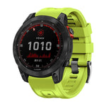 Cinturino per orologio in silicone con fibbia in acciaio nero a vite, For Garmin Tactix 7 Pro / Fenix 7X  / 6X Pro