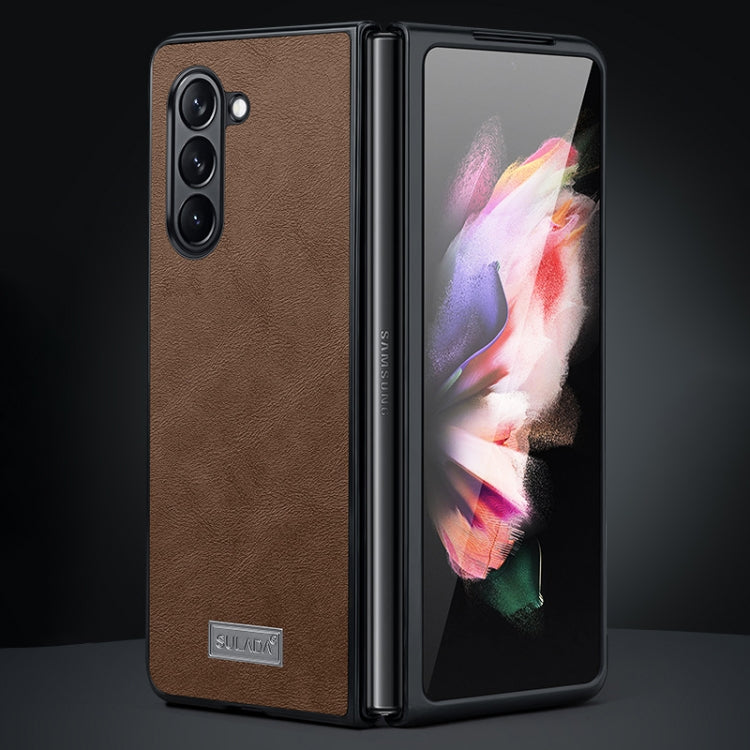 Custodia TPU antiurto in pelle per Samsung Galaxy Z Fold6