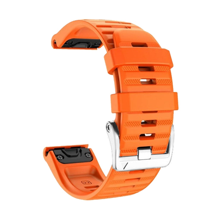 Cinturino in silicone con fibbia in acciaio argento a vite, For Garmin Forerunner 965 / 955 / 945 / 935, For Garmin Tactix 7 Pro / Fenix 7X / 6X Pro