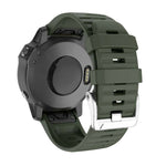 Cinturino in silicone con fibbia in acciaio argento a vite, For Garmin Forerunner 965 / 955 / 945 / 935, For Garmin Tactix 7 Pro / Fenix 7X / 6X Pro