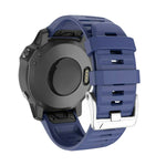 Cinturino in silicone con fibbia in acciaio argento a vite, For Garmin Forerunner 965 / 955 / 945 / 935, For Garmin Tactix 7 Pro / Fenix 7X / 6X Pro
