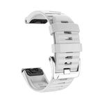 Cinturino in silicone con fibbia in acciaio argento a vite, For Garmin Forerunner 965 / 955 / 945 / 935, For Garmin Tactix 7 Pro / Fenix 7X / 6X Pro