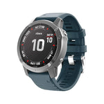Cinturino in silicone con fibbia in acciaio argento a vite, For Garmin Forerunner 965 / 955 / 945 / 935, For Garmin Tactix 7 Pro / Fenix 7X / 6X Pro