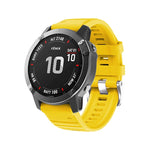 Cinturino in silicone con fibbia in acciaio argento a vite, For Garmin Forerunner 965 / 955 / 945 / 935, For Garmin Tactix 7 Pro / Fenix 7X / 6X Pro