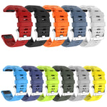 Cinturino in silicone con fibbia in acciaio argento a vite, For Garmin Forerunner 965 / 955 / 945 / 935, For Garmin Tactix 7 Pro / Fenix 7X / 6X Pro