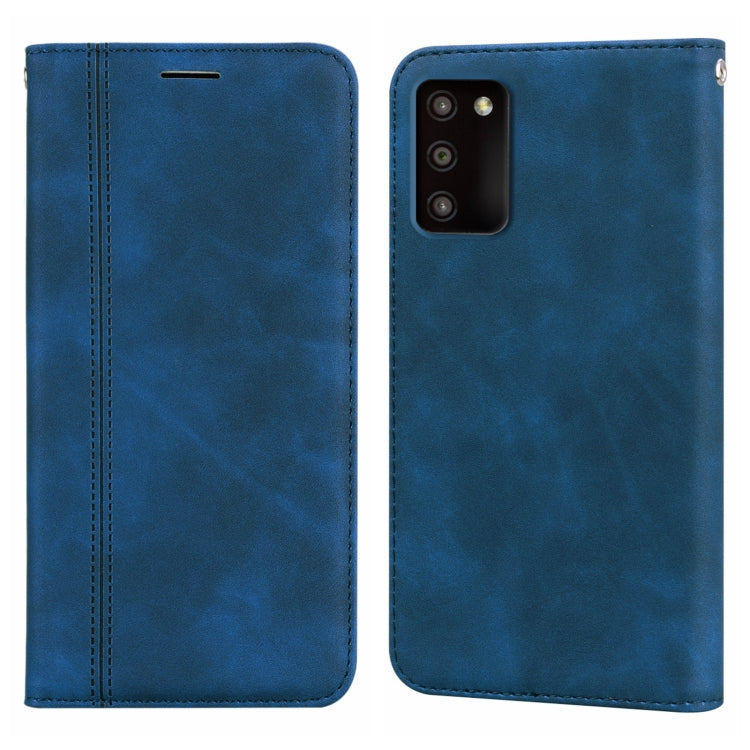 Custodia per telefono in PU con vibrazione orizzontale magnetica aziendale smerigliata, For Samsung Galaxy A03s