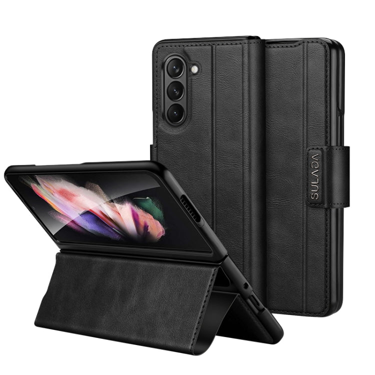 SULADA Custodia per telefono in pelle con chiusura a scatto magnetica all-inclusive, For Samsung Ga6axy Z Fold6, For Samsung Galaxy Z Fold5, For Samsung Galaxy Z Fold4 / W23, For Samsung Galaxy Z Fold3 / W22