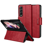 SULADA Custodia per telefono in pelle con chiusura a scatto magnetica all-inclusive, For Samsung Ga6axy Z Fold6, For Samsung Galaxy Z Fold5, For Samsung Galaxy Z Fold4 / W23, For Samsung Galaxy Z Fold3 / W22