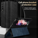 SULADA Custodia per telefono in pelle con chiusura a scatto magnetica all-inclusive, For Samsung Galaxy Z Fold2 / W21