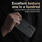 SULADA Custodia per telefono in pelle con chiusura a scatto magnetica all-inclusive, For Samsung Galaxy Z Fold2 / W21