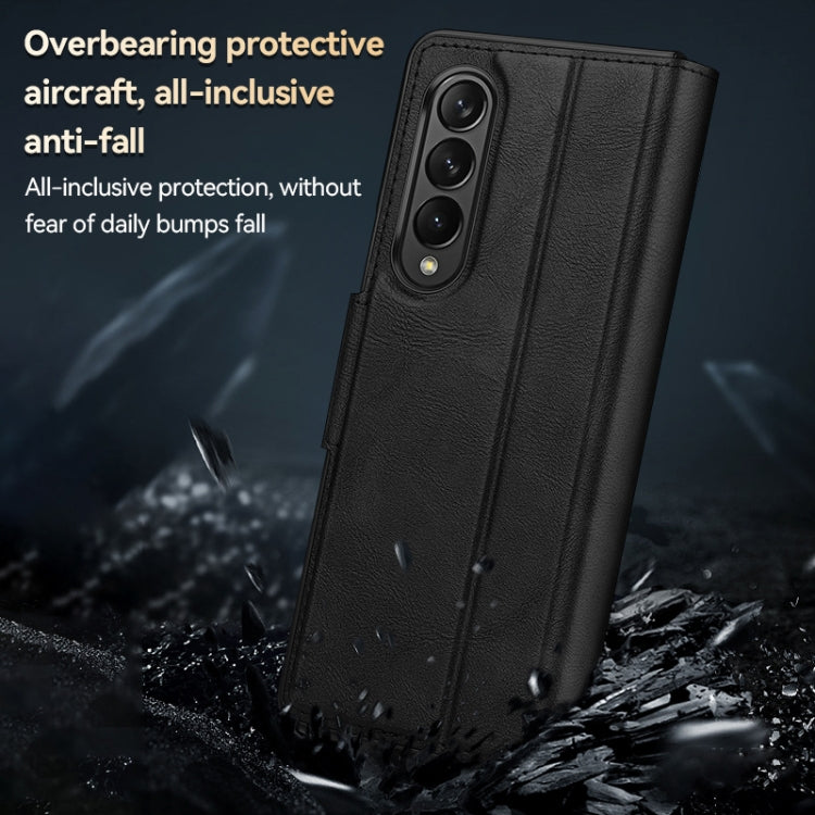 SULADA Custodia per telefono in pelle con chiusura a scatto magnetica all-inclusive, For Samsung Galaxy Z Fold2 / W21