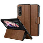 SULADA Custodia per telefono in pelle con chiusura a scatto magnetica all-inclusive, For Samsung Galaxy Z Fold2 / W21
