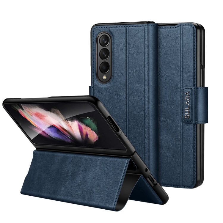 SULADA Custodia per telefono in pelle con chiusura a scatto magnetica all-inclusive, For Samsung Galaxy Z Fold2 / W21