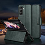 SULADA Custodia per telefono in pelle con chiusura a scatto magnetica all-inclusive, For Samsung Ga6axy Z Fold6, For Samsung Galaxy Z Fold5, For Samsung Galaxy Z Fold4 / W23, For Samsung Galaxy Z Fold3 / W22