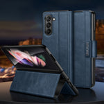 SULADA Custodia per telefono in pelle con chiusura a scatto magnetica all-inclusive, For Samsung Ga6axy Z Fold6, For Samsung Galaxy Z Fold5, For Samsung Galaxy Z Fold4 / W23, For Samsung Galaxy Z Fold3 / W22