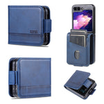 AZNS Custodia per telefono in pelle a conchiglia con struttura in vitello magnetico, For Samsung Galaxy Z Flip5 5G
