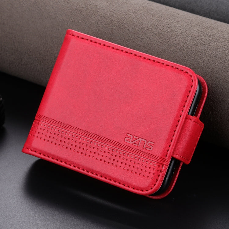 AZNS Custodia per telefono in pelle a conchiglia con struttura in vitello magnetico, For Samsung Galaxy Z Flip7 FE / Flip6, For Samsung Galaxy Z Fold7 5G, For Samsung Galaxy Z Flip7 5G, For Samsung Galaxy Z Fold6 5G